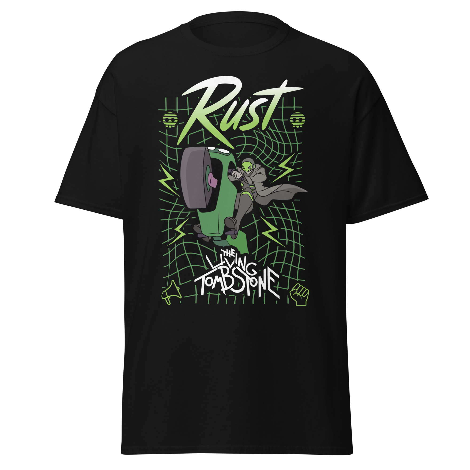 salsation ★トップス★RUST★サイズS Rust Grid Moto Black Tee – The Living Tombstone